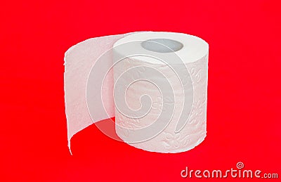 Toilet paper with gastric problems Stock Photo