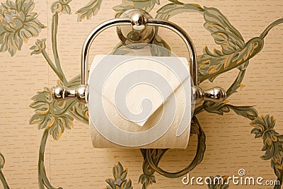 Toilet Paper Holder Stock Photo