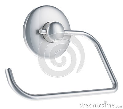 Toilet Paper Holder, toilet roll holder stainless steel, 3D rendering Stock Photo