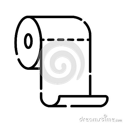 Toilet paper icon Cartoon Illustration