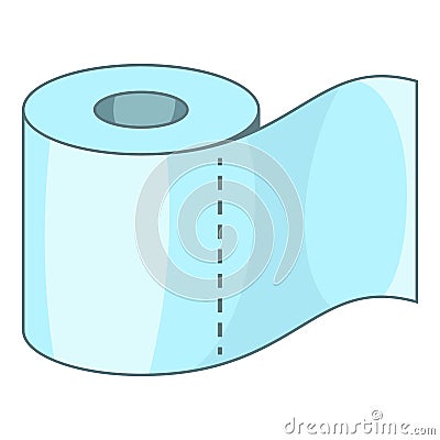 Toilet paper icon, cartoon style Vector Illustration