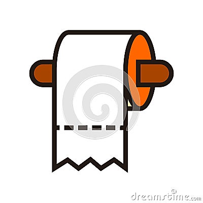 toilet paper icon isolated on white background from hygiene collection Vector Illustration