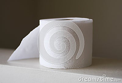 Toilet paper in natural light Stock Photo