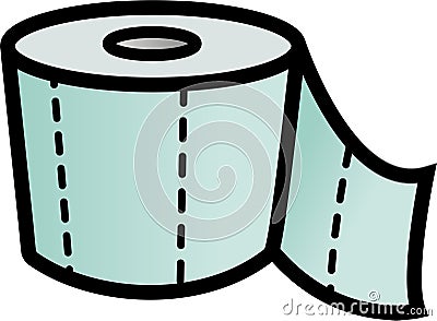 Toilet paper roll Vector Illustration