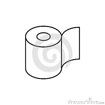 Toilet paper roll icon. Symbol for packing. Vector illustration Vector Illustration