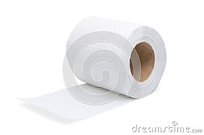 Toilet paper roll isolated on Stock Photo