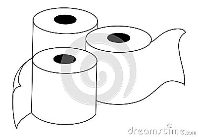 Toilet papper Vector Illustration