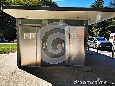 Toilet at rest stop Editorial Stock Photo