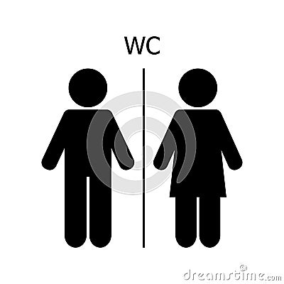 Toilet sign icon. WC symbol . Women and men icon Stock Photo