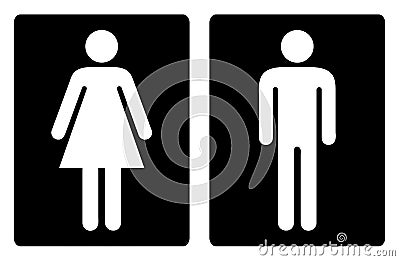 Toilet symbols simple Stock Photo