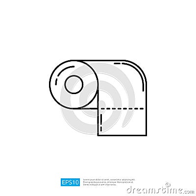 toilet tissue paper roll icon Vector Illustration