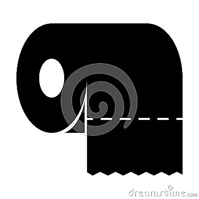 Toilet tissue paper roll icon Vector Illustration