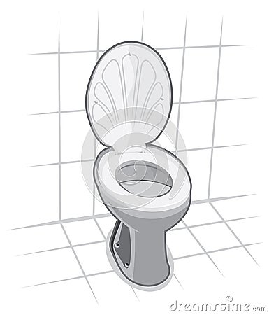 Toilet (toilet bowl) Vector Illustration
