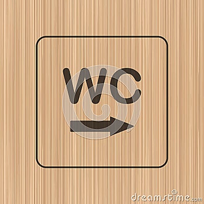 Toilet WC door/wall plate. Vector Illustration