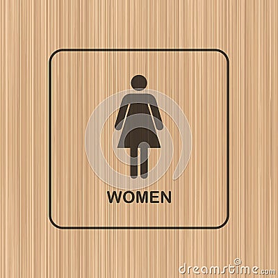 Toilet WC door/wall plate. Vector Illustration