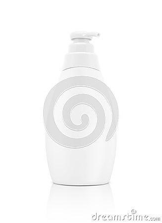 Toiletry cleansing bottle for product design mock-up isolated on white background Stock Photo