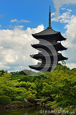 Toji Pagoda Stock Photo