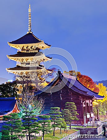 Toji Pagoda in Kyoto Stock Photo