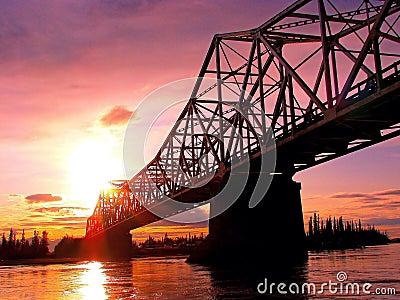 Tok River bridge in Alaska Stock Photo