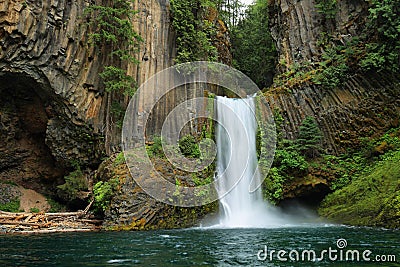 Toketee Falls in Oregon Stock Photo