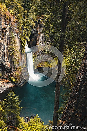 Toketee Falls, Oregon, Umpqua National Forest, United States of America, Travel USA, outdoor, landscape, nature, background, Stock Photo