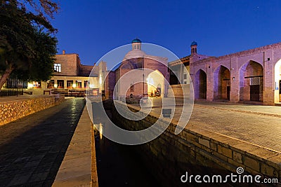 Toki Sarrofon - indoor market of the XVI century, located in the city of Bukhara . In ancient times it was exchange of coins, and Stock Photo