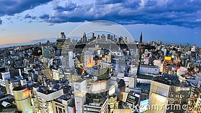 Tokyo Cityscape Time Lapse Pan. V10. Panning Tokyo cityscape time lapse over Shibuya just after sunset Tokyo Cityscape Time Lapse Pan. V10. Panning Tokyo cityscape time lapse over Shibuya just after sunset