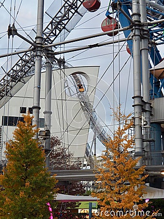 Roller Coaster in the City Center Editorial Stock Photo