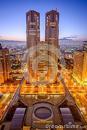 Tokyo Government Building Editorial Stock Photo