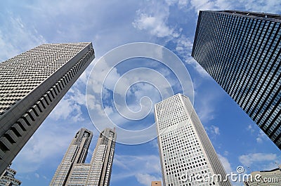 Tokyo Government Buildings Stock Photo