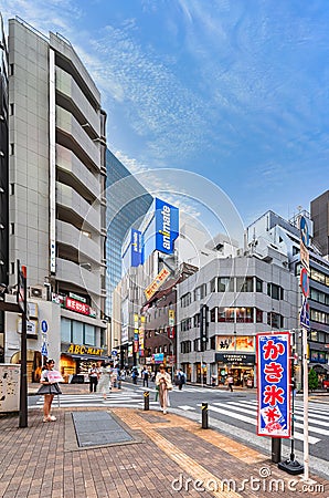 Sunshine-dori street in the otaku culture area aimed at Japanese women called Otome Road. Editorial Stock Photo