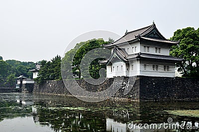 Tokyo Imperial Palace and its moat, Japan Stock Photo