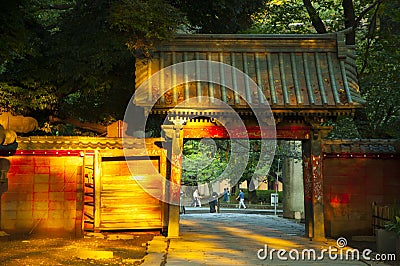Japan, Tokyo, Ueno Toshogu, famous landmark, entrance to Peony Garden Stock Photo