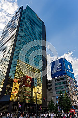 Shoppers and tourists crowd the colorful Akihabara district in Tokyo, famous for its electronics Editorial Stock Photo