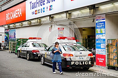 Japanese police cars Editorial Stock Photo