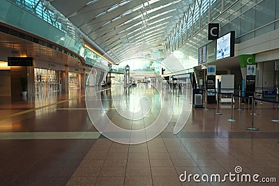Temporarily Closed Haneda International Airport Terminal 2 Checkin Counters Editorial Stock Photo