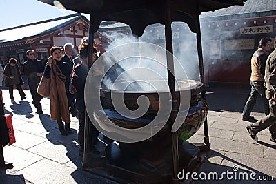 senso ji insence stick Editorial Stock Photo