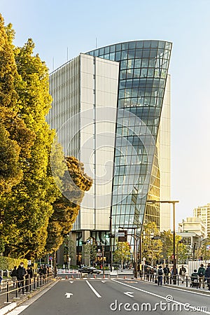 Building Japan Olympic Museum for the Tokyo 2020 Olympic and Paralympic Games Editorial Stock Photo