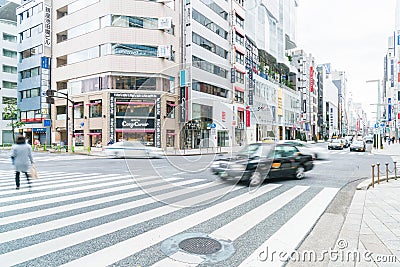 TOKYO, JAPAN - November 16 , 2016 : Cityscape at Tokyo Ginza Dis Editorial Stock Photo