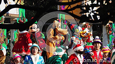 Tokyo Japan. November 27 2014. Disney mascots show Editorial Stock Photo