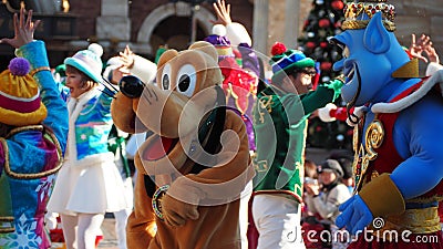 Tokyo Japan. November 27 2014. Disney mascots show Editorial Stock Photo