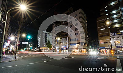 Tokyo, Japan - November 22, 2013: Street life in Sengoku district Editorial Stock Photo