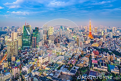 Tokyo Japan Skyline Stock Photo