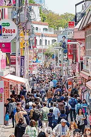 TOKYO, JAPAN : Takeshita Street(Takeshita Dori) Editorial Stock Photo