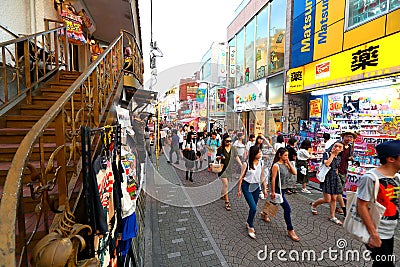 TOKYO, JAPAN : Takeshita Street(Takeshita Dori) Editorial Stock Photo