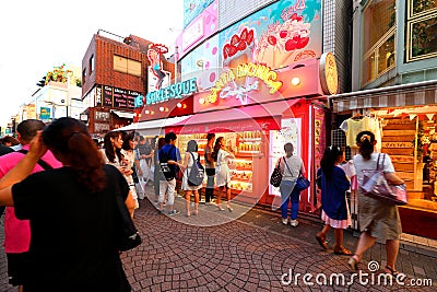 TOKYO, JAPAN : Takeshita Street(Takeshita Dori) Editorial Stock Photo