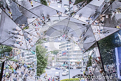 Tokyo Landmark on Overcast Day Editorial Stock Photo