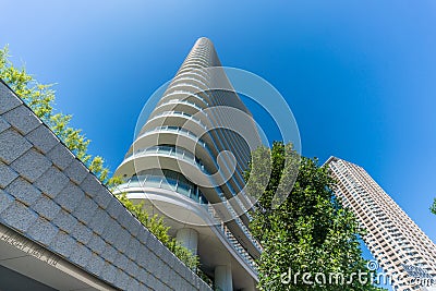 Park Court Aoyama The Tower. One of the most luxurious high-rise condominiums in Aoyama district, central Tokyo completed in early Editorial Stock Photo