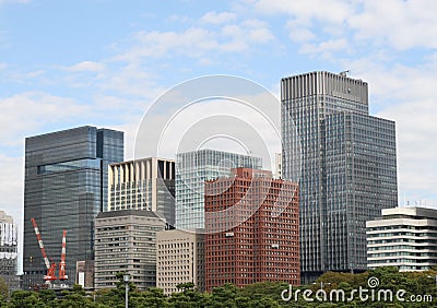 Tokyo office building Stock Photo