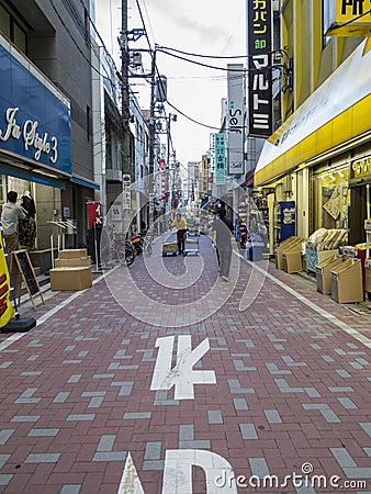 Tokyo shopping street Editorial Stock Photo